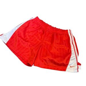 Red & White Nike Athletic Basketball Shorts Fitness Workout Women’s Size XL Fit!